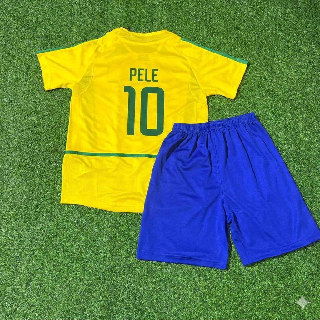 Pelé 10 – Brasilien Retro-Fußballtrikot für Kinder