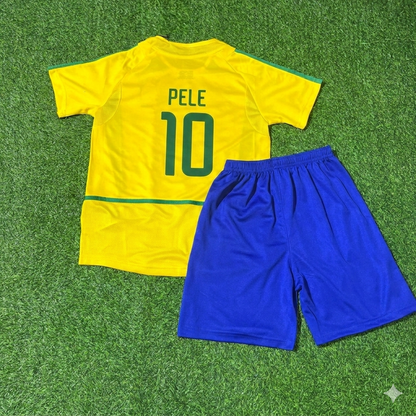 Pelé 10 – Brasilien Retro-Fußballtrikot für Kinder