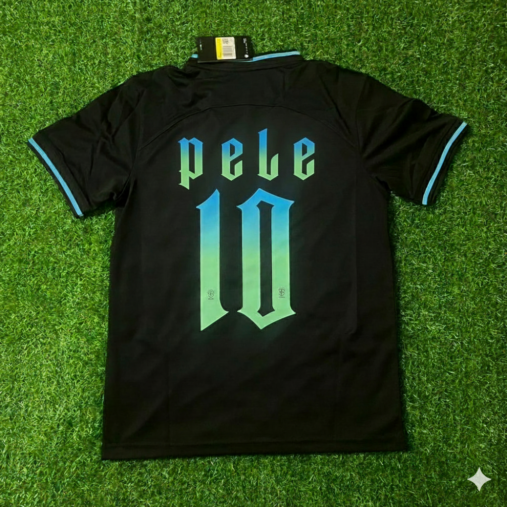 Pele Brazil Retro Football Jersey Trikot Maglia Soccer Shirt