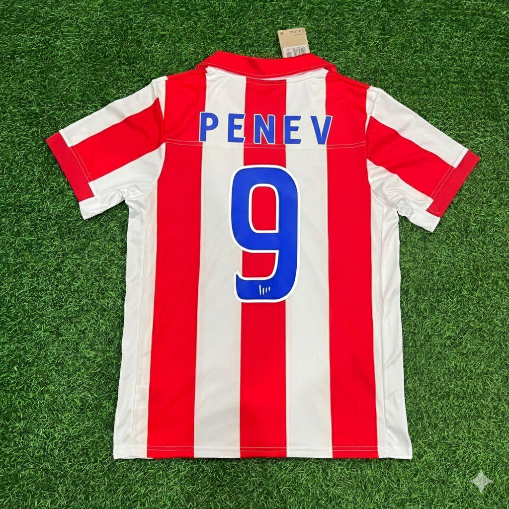Lyuboslav Penev Atletico de Madrid Retro Soccer Kit Jersey Trikot Maglia Shirt