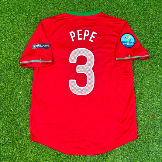 Pepe Portugal Euro 2012 Red Retro Football Jersey Kit