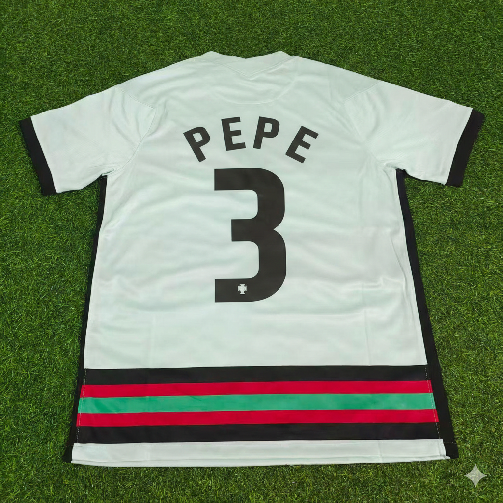 Pepe Portugal EURO 2020 Retro Away Football Jersey