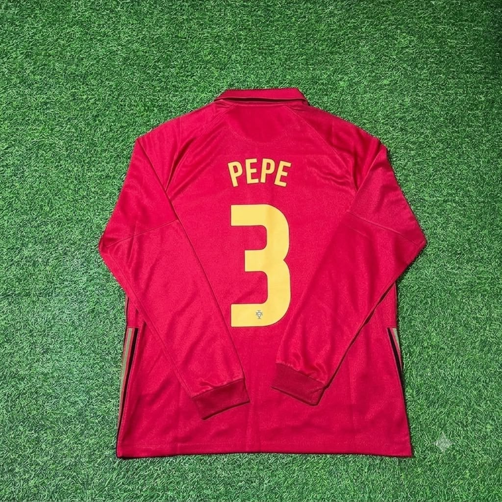 Pepe Portugal Euro 2020 Long Sleeve Football Jersey Kit