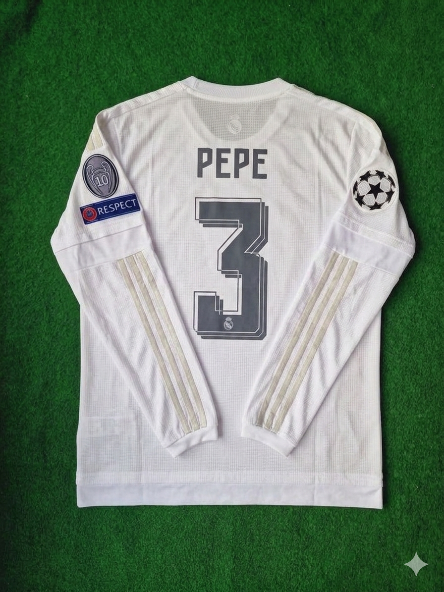 Pepe 3 – Real Madrid Champions League Finale 2016 Langarmtrikot Fußballtrikot