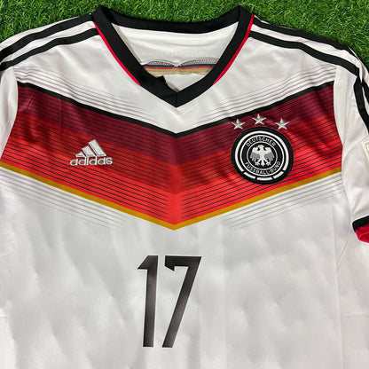 Per Mertesacker 17 - Allemagne Deutschland Coupe du Monde 2014 Blanc Rétro Kit Jersey Trikot Maillot Maillot de Football