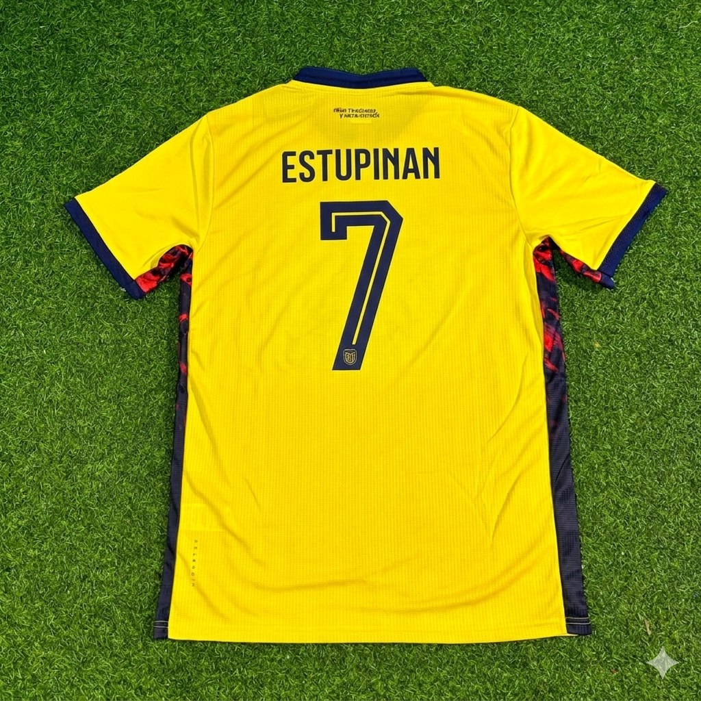 Pervis Estupiñán #7 Ecuador 2026 World Cup Football Jersey
