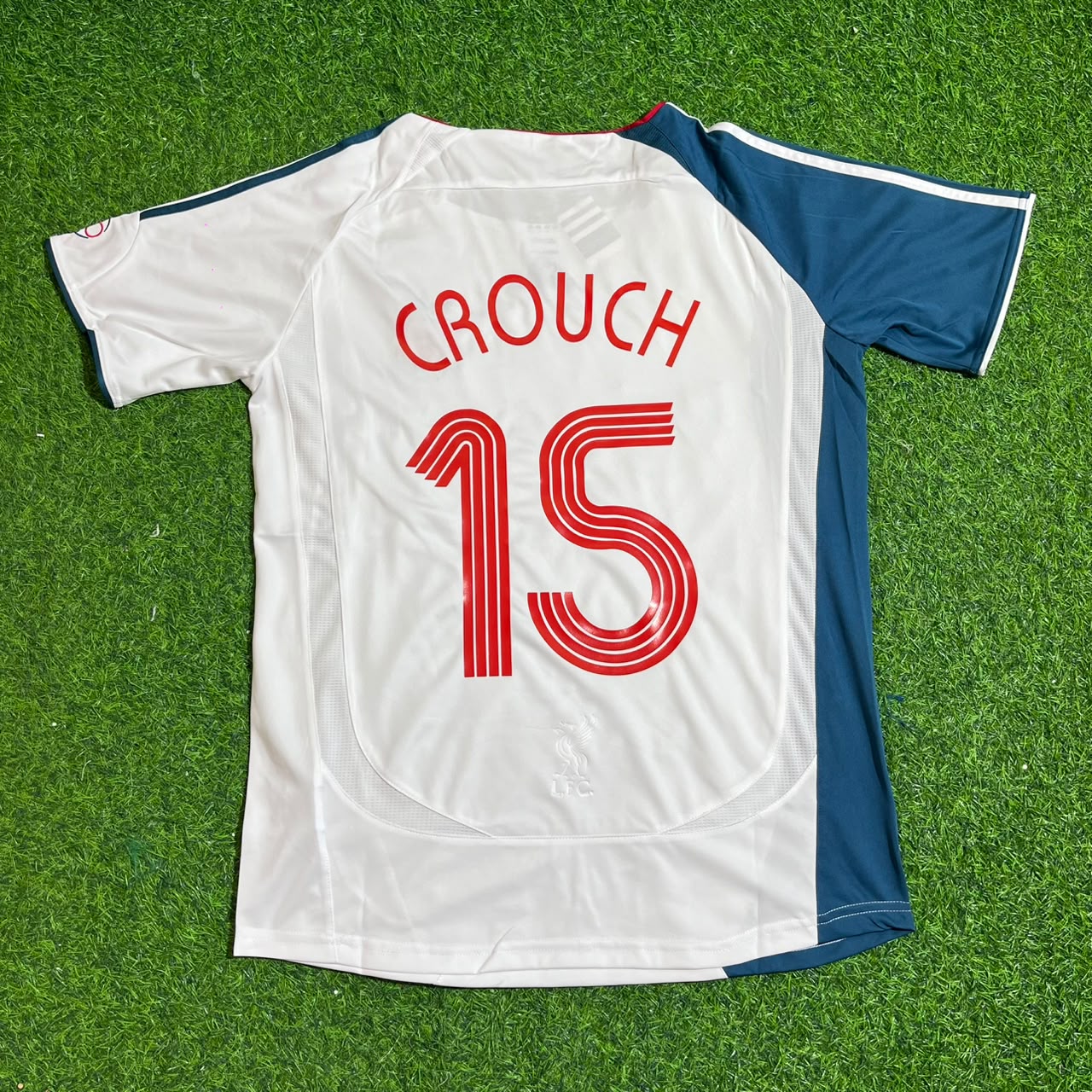Peter Crouch Liverpool 2006 2007 White Retro Jersey