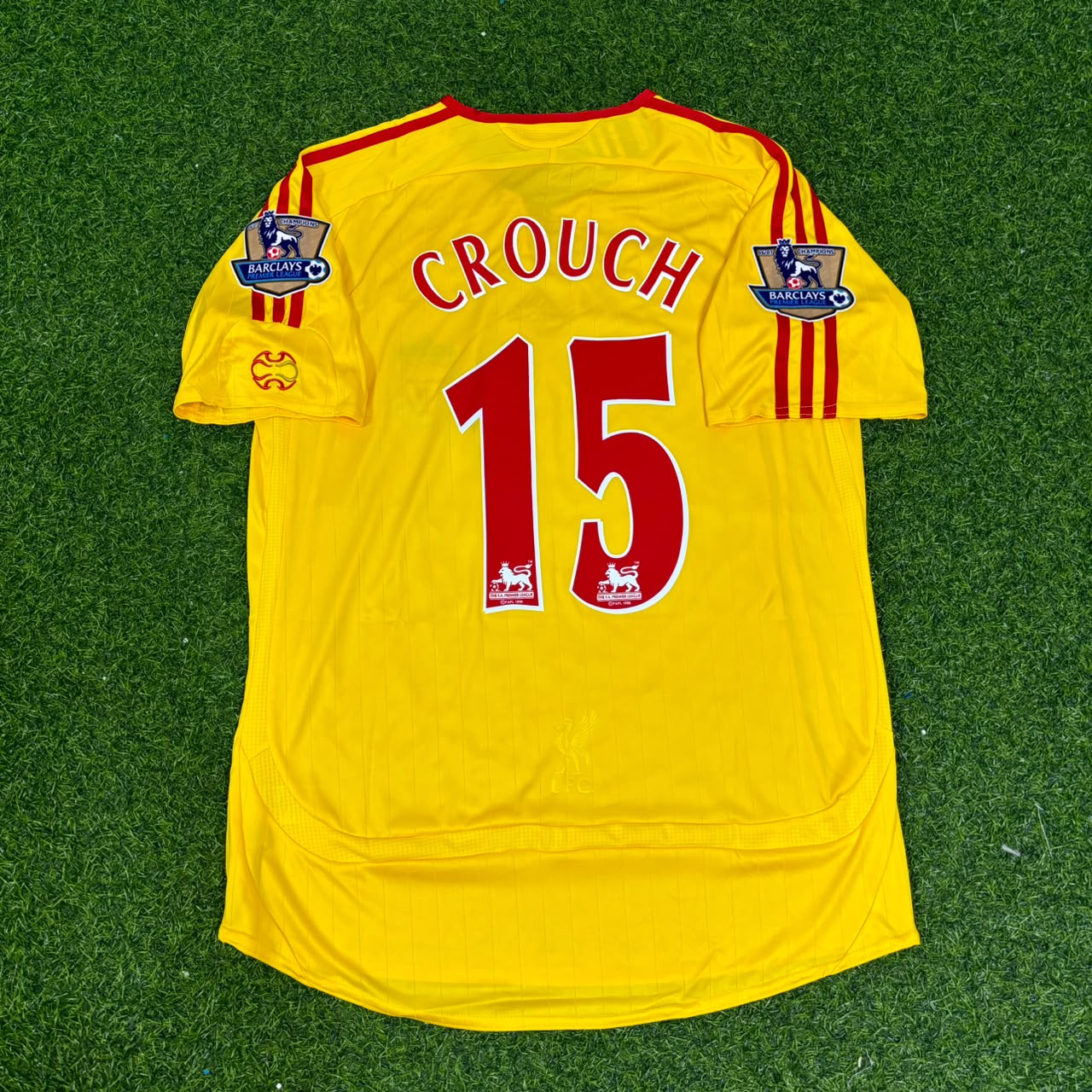 Maillot de football rétro jaune Peter Crouch Liverpool 2006/2007