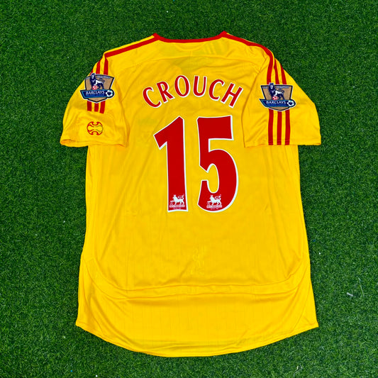 Peter Crouch Liverpool 2006/2007 Yellow Retro Football Jersey Kit