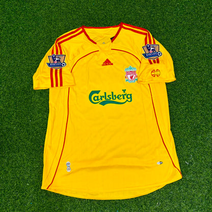 Maillot de football rétro jaune Peter Crouch Liverpool 2006/2007