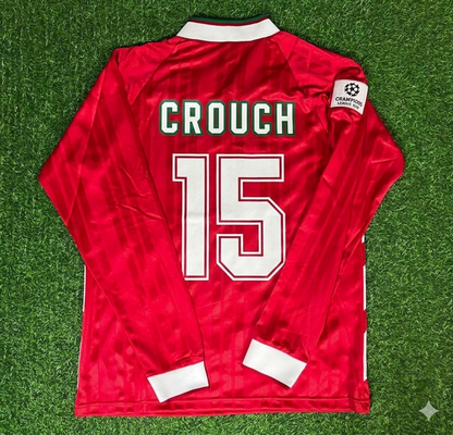 Peter Crouch Liverpool Long Sleeve Retro Kit Jersey Trikot Maillot Soccer Shirt