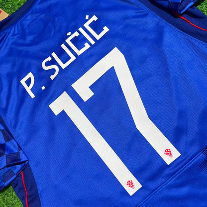 Petar Sučić Croatia 2026 World Cup Away Blue Football Jersey