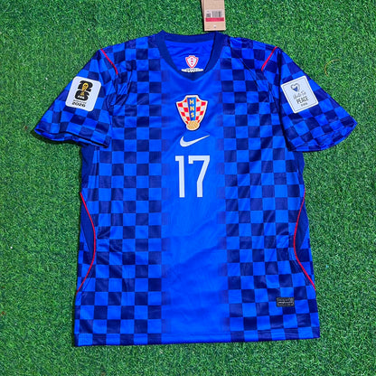 Petar Sučić Croatia 2026 World Cup Away Blue Football Jersey