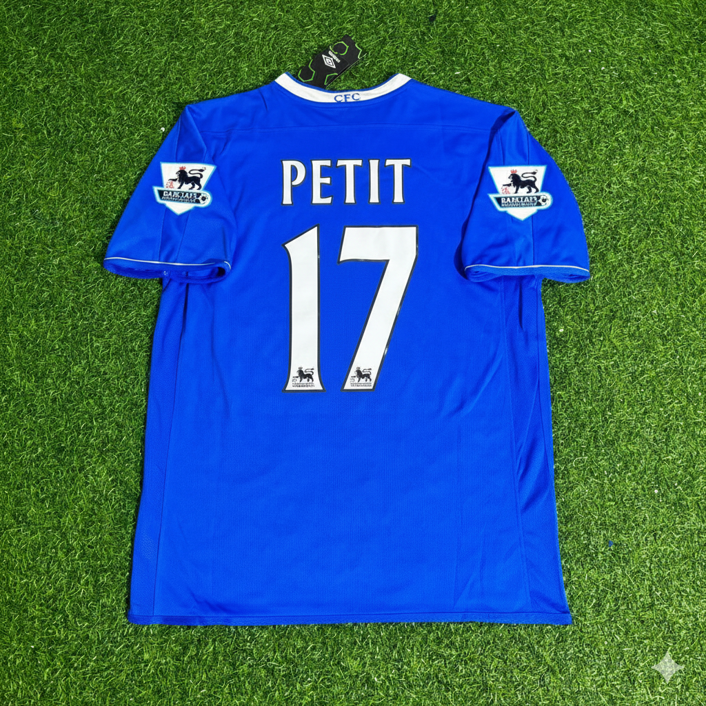 Emmanuel Petit Chelsea 2003 2005 Season Home Navy Blue Retro Jersey Trikot Soccer Shirt