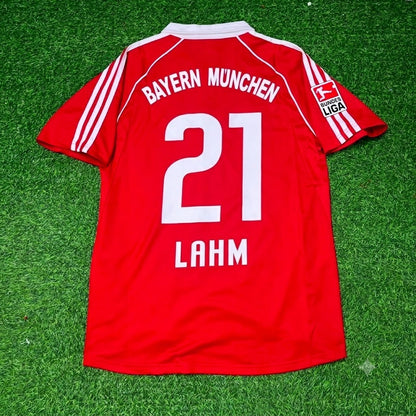 Philipp Lahm Bayern Munich 2005 06 Bundesliga Red Home Retro Football Jersey