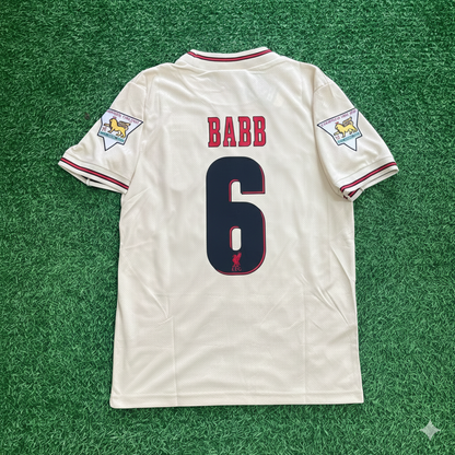 Phil Babb Liverpool 1996 1997 Retro Away White Retro Jersey
