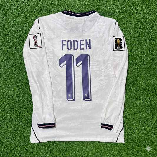 Phil Foden 11- England 2026 World Cup Long Sleeve Kit Jersey Trikot Maillot