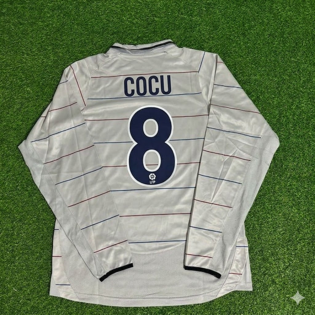 Phillip Cocu #8 Barcelona 2003 2004 Away Long Sleeve Retro Football Jersey Kit