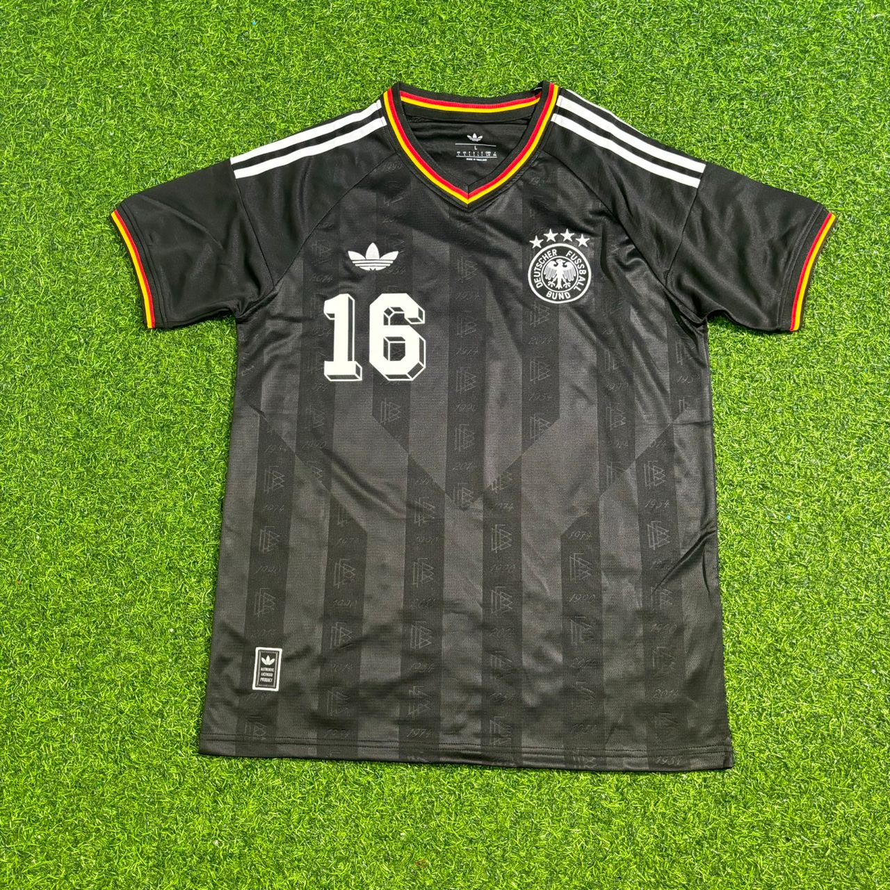 Philipp Lahm 16# Germany Black Retro Vintage Football Jersey