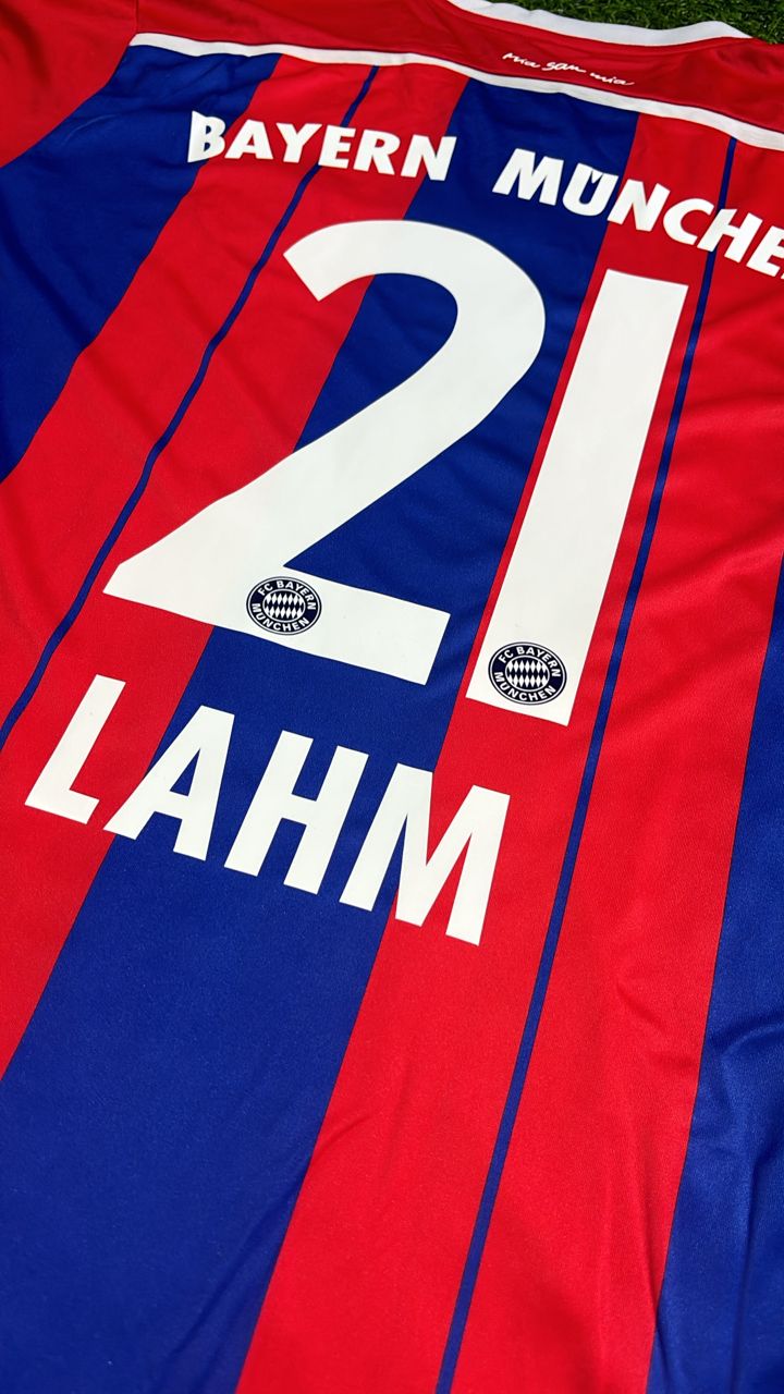 Philipp Lahm #21 Bayern Munich 2014 2015 Home Retro Patch Jersey