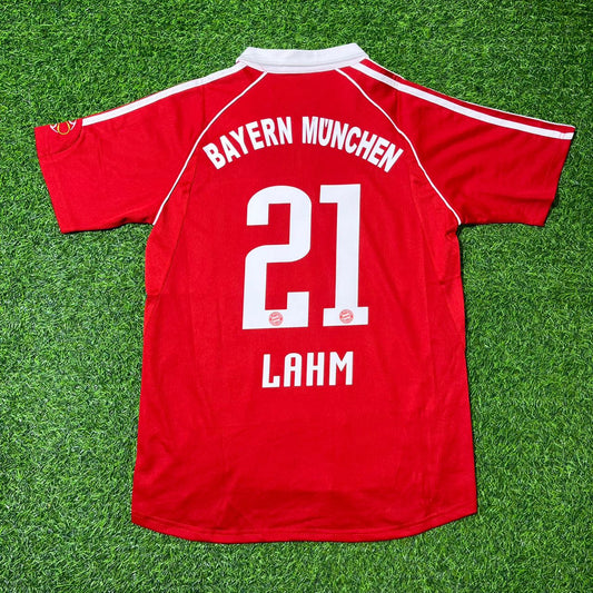 Philipp Lahm Bayern Munich 2006/07 Red Retro Football Jersey Kit