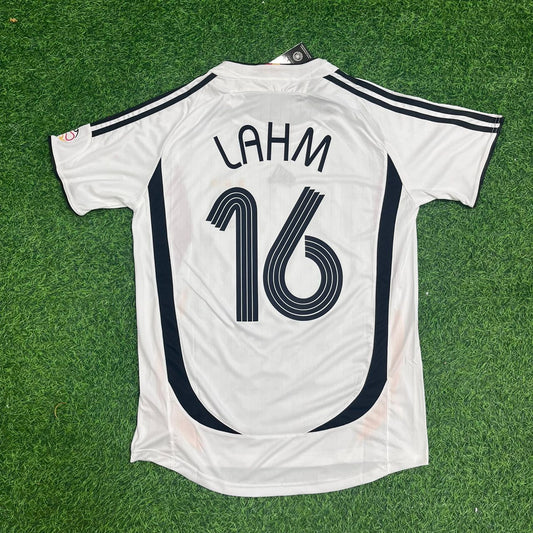 Philipp Lahm Germany Deutschland 2006 World Cup White Retro Soccer Jersey Trikot Maillot Maglia