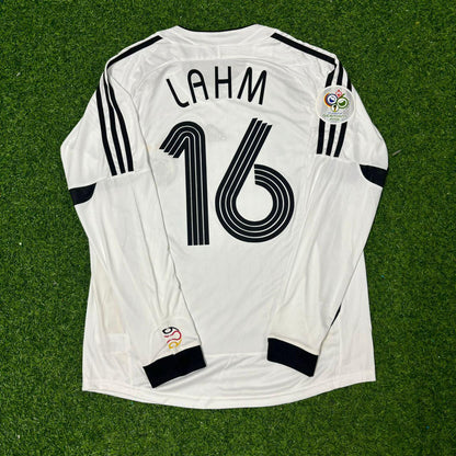 Philipp Lahm Germany 2006 World Cup Long Sleeve White Football Jersey