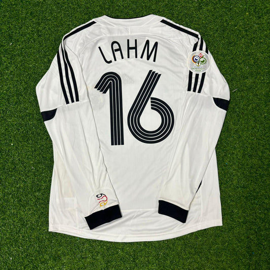 Philipp Lahm Germany 2006 World Cup Long Sleeve White Football Jersey