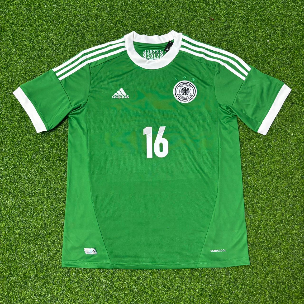 Philipp Lahm Germany EURO 2012 Green Retro Football Jersey
