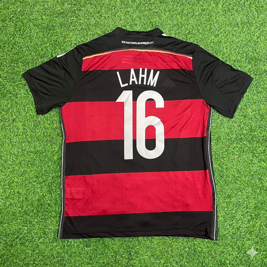 Philipp Lahm Germany Deutschland 2014 World Cup Brazil Black Red Retro Jersey Trikot Soccer Shirt