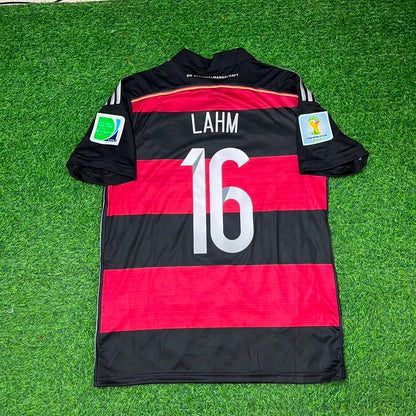 Philipp Lahm Germany Deutschland 2014 World Cup Brazil Black Red Retro Jersey Trikot Soccer Shirt