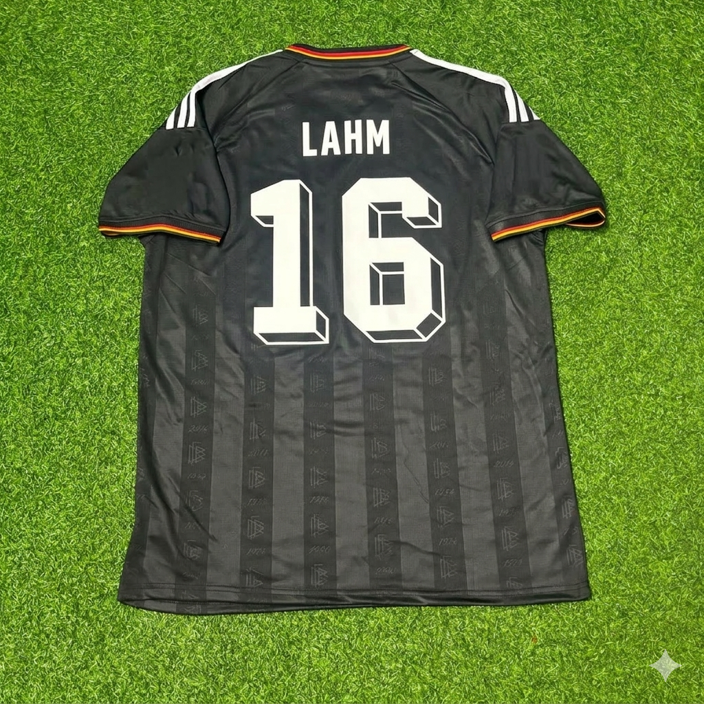 Philipp Lahm 16# Germany Black Retro Vintage Football Jersey