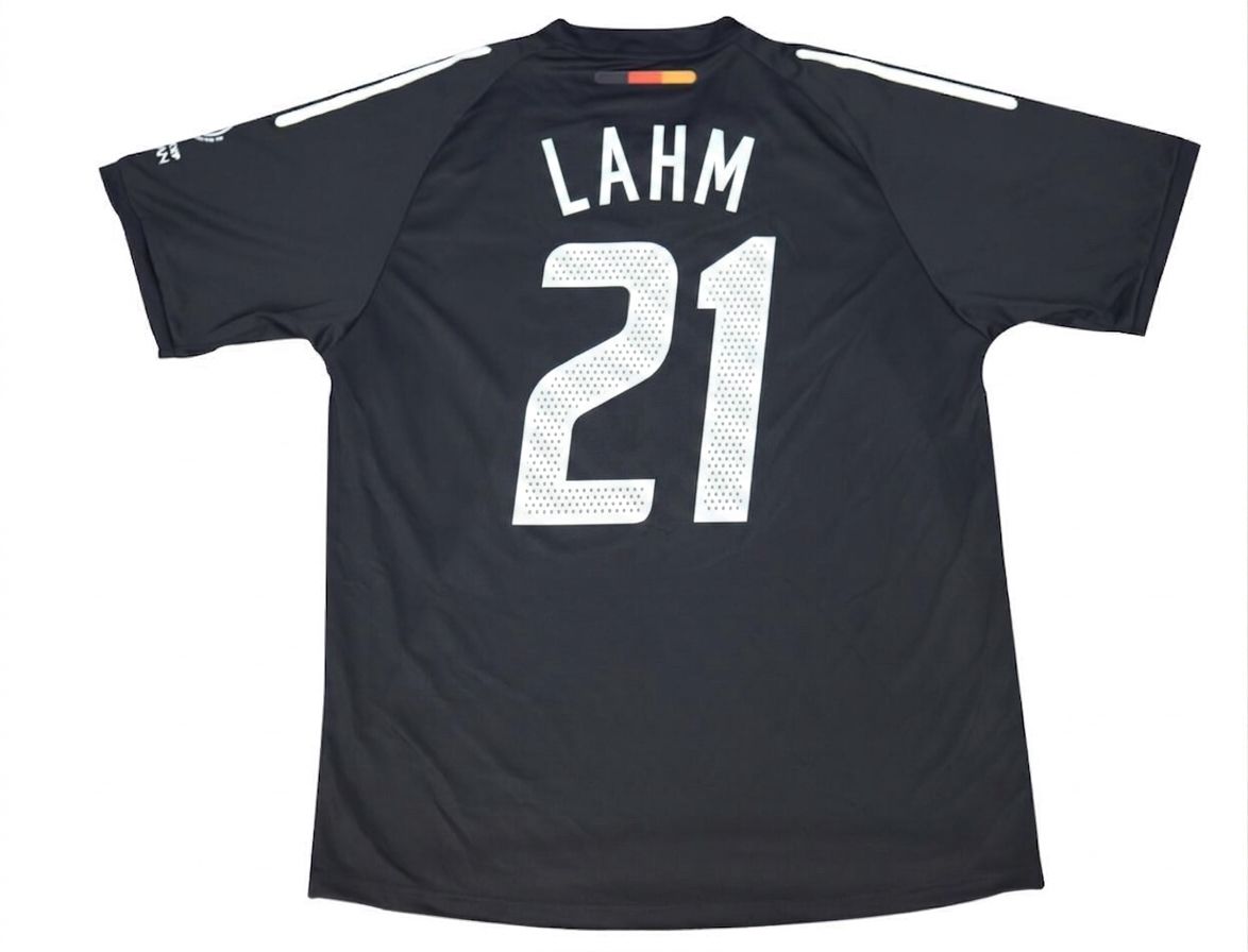 Philipp Lahm Germany Deutschland 2002 World Cup Japan Korea Black Retro Jersey Trikot