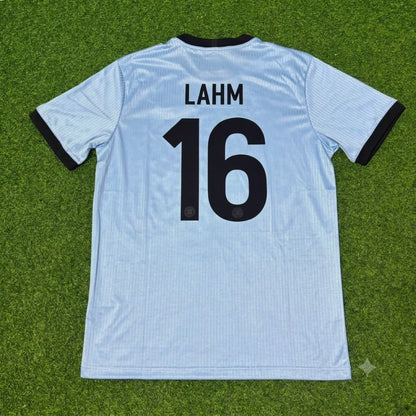 Philipp Lahm Germany 125th Year Special Clear Blue Retro Football Jersey