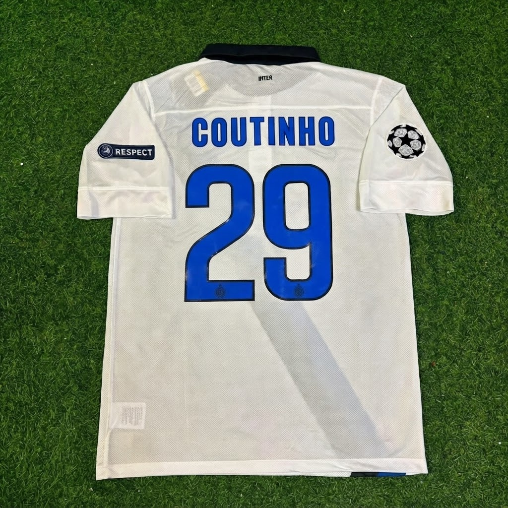 Philippe Coutinho #29 Inter 2011/2012 White Away Jersey Trikot Maillot Maglia Soccer Shirt