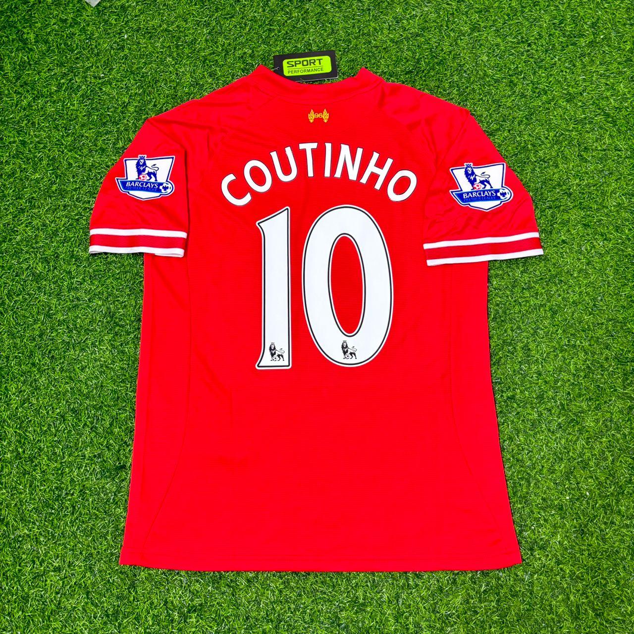 Philippe Coutinho Liverpool 2013/2014 Season Red Retro Football Jersey
