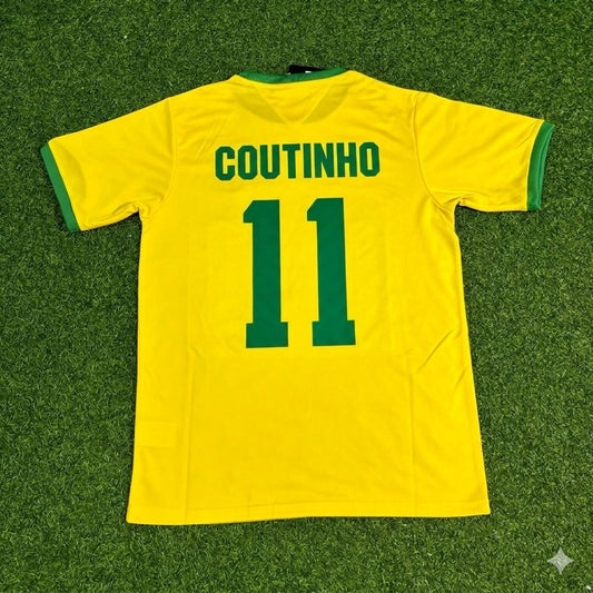 Philippe Coutinho Brésil Maillot Rétro Domicile Trikot Maillot