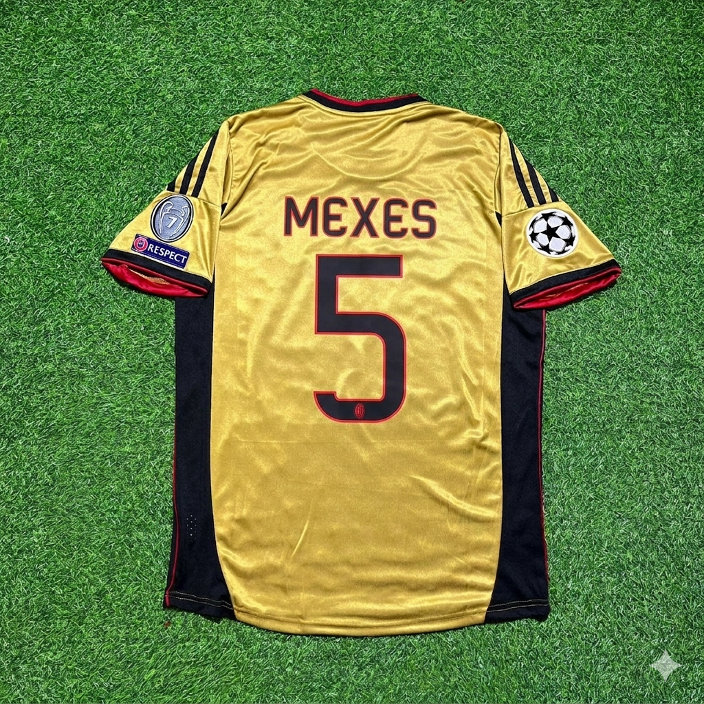 Philippe Mexès #5 AC Milan 2013 2014 Gold Retro Jersey