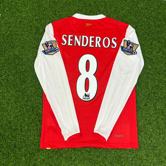 Philippe Senderos #8 Arsenal 2006 2007 Home Long Sleeve Retro Jersey