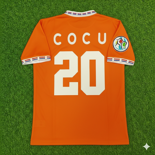 Phillip Cocu Netherlands EURO 1996 Home Retro Football Jersey