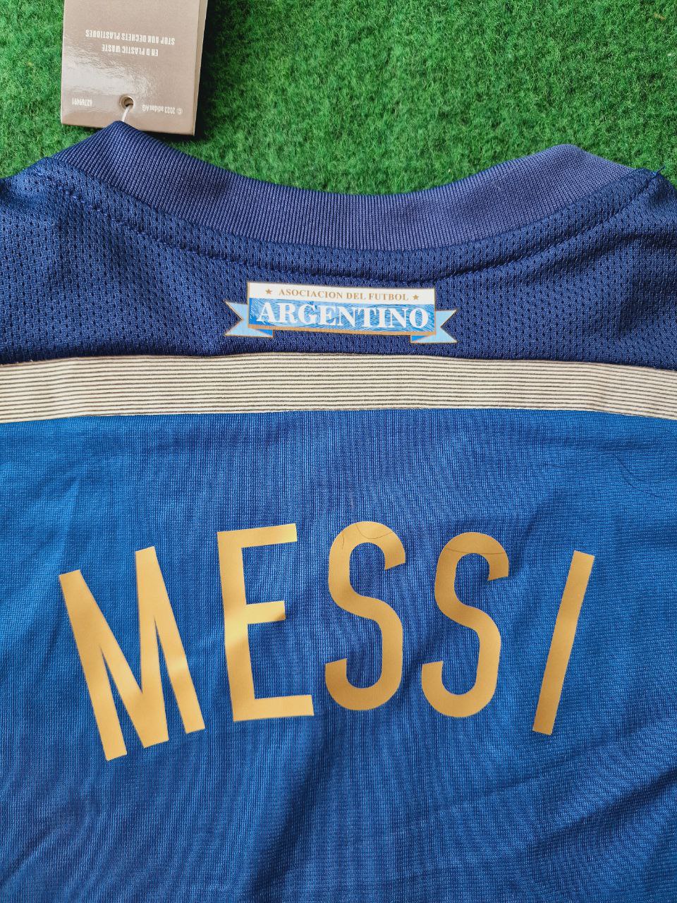Lionel Messi Argentina 2014 World Cup Retro Football Jersey