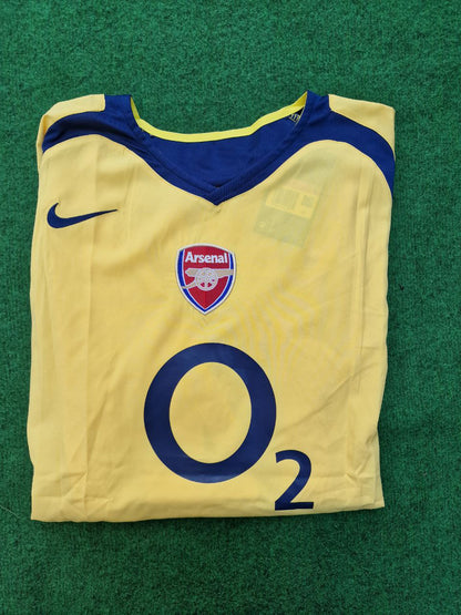 Thierry Henry 14 - Arsenal 2005/06 Yellow Retro Kit Jersey Trikot Maillot Maglia