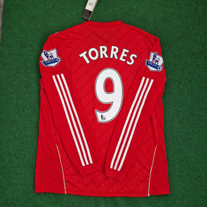 Fernando Torres Liverpool 2010 2012 Season Long Sleeves Red Retro Jersey Trikot Soccer Shirt