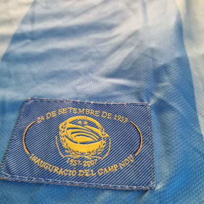 Ronaldinho Gaucho Barcelona 2008 Away Blue Retro Jersey Kit Trikot Maillot Soccer Shirt