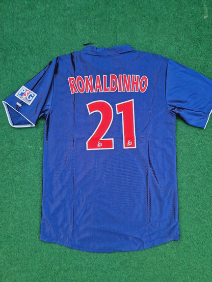 Ronaldinho Gaucho number #21 2001 Retro Football Jersey Kit