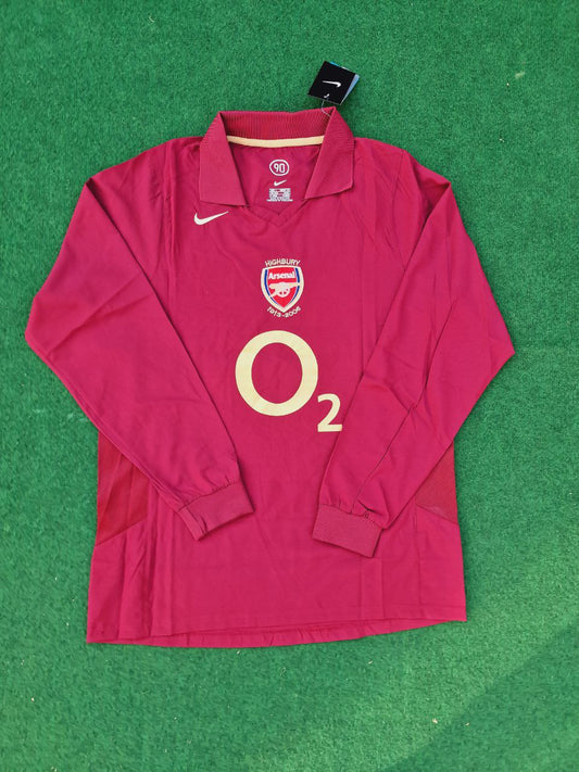 Arsenal Retro 2005 Burgundy Long Sleeve Jersey