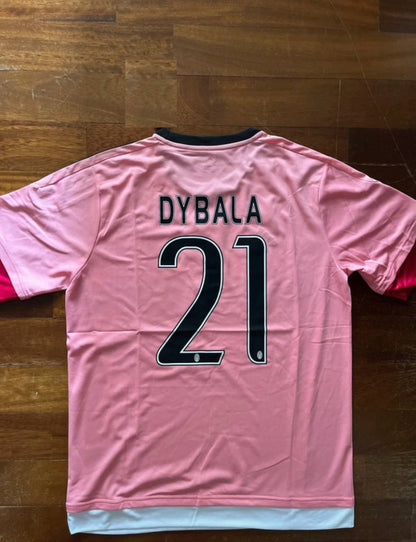 Paulo Dybala Juventus Retro Pink 2015-2016 Jersey Trikot