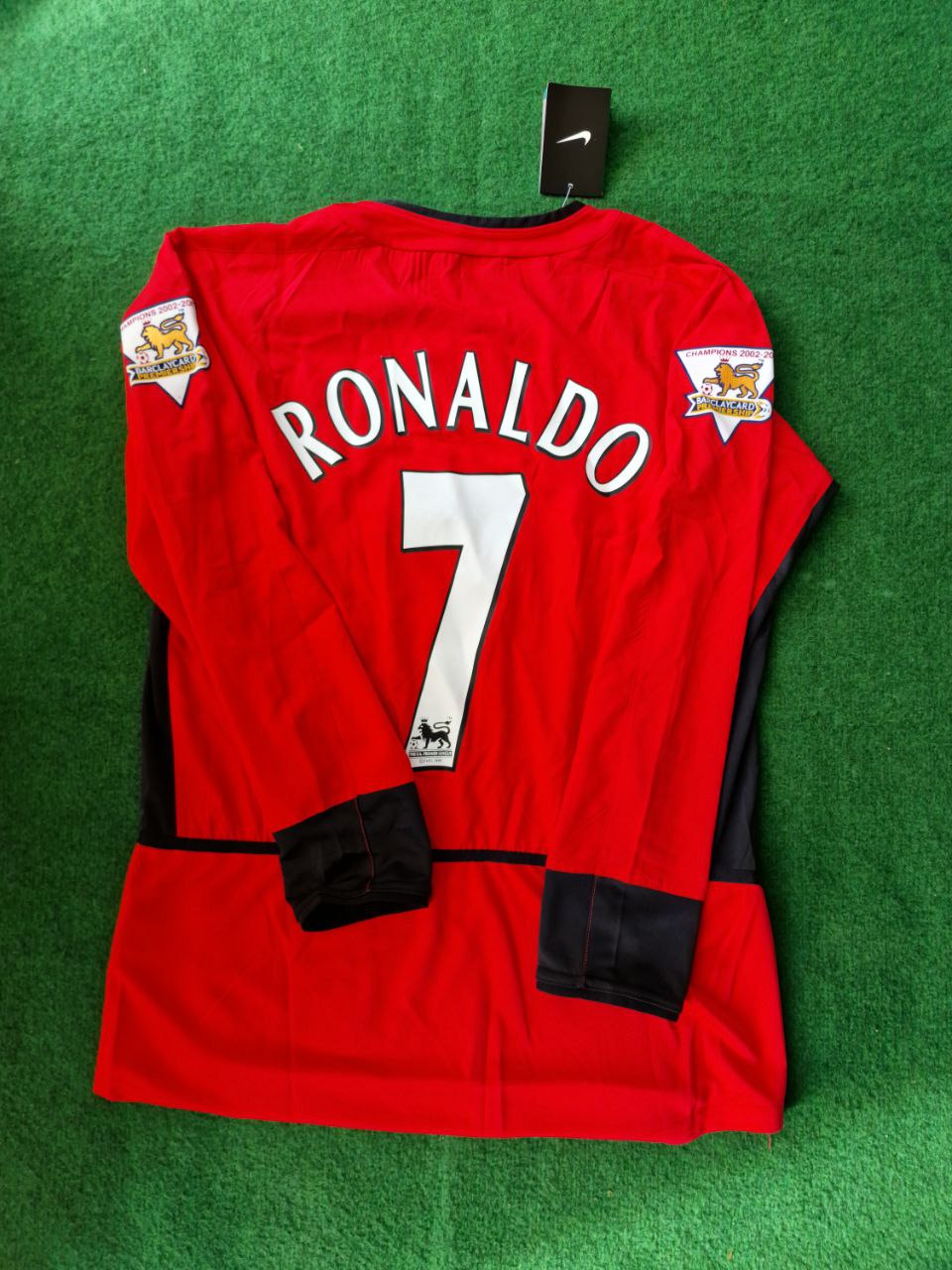 Cristiano Ronaldo Manchester United – Rotes Retro-Fußballtrikot mit langen Ärmeln