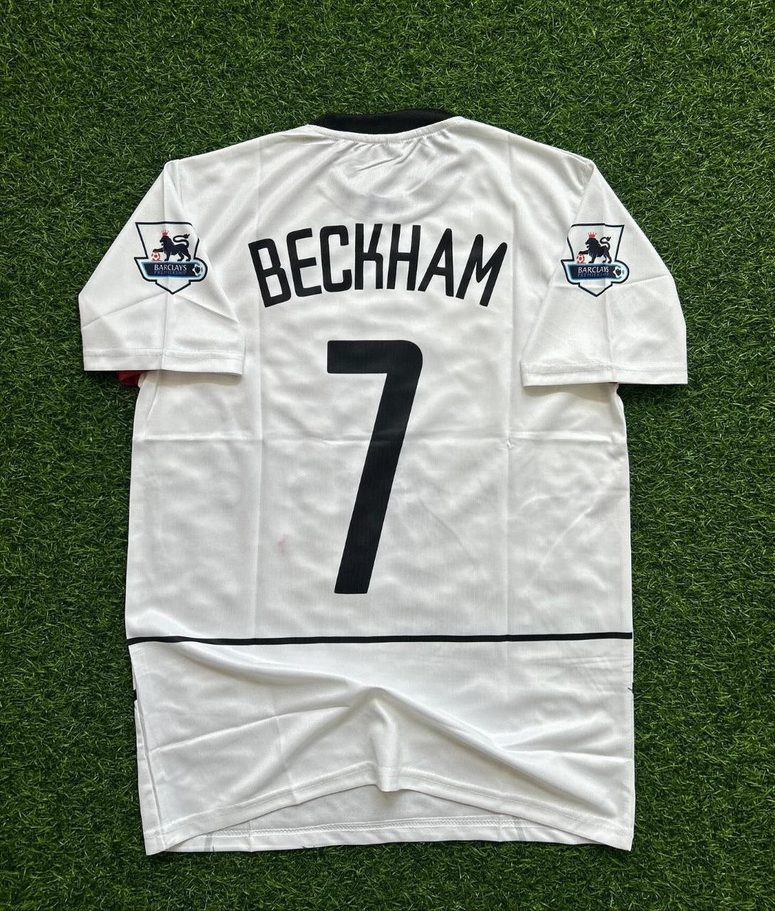 David Beckham Manchester United Beyaz Retro Forma