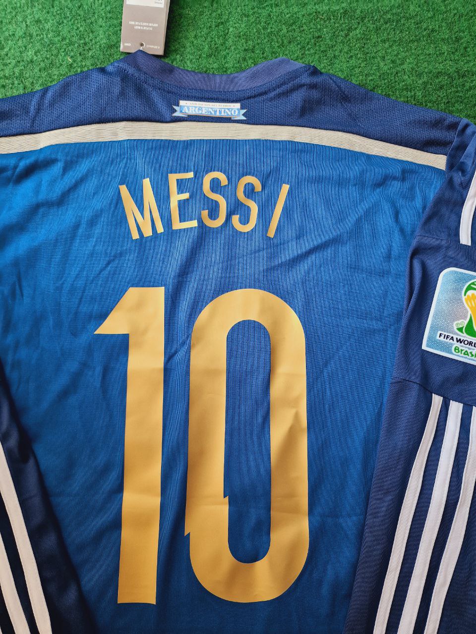 Lionel Messi Argentinien WM 2014 Retro-Fußballtrikot